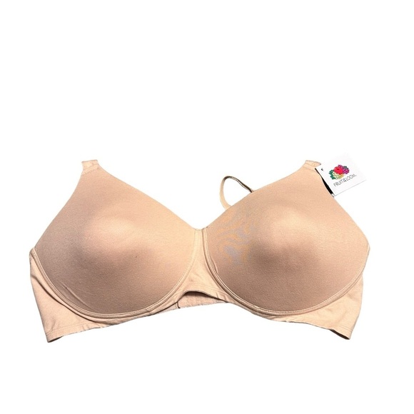 NWT Fruit of the Loom 44D Beige Bra - Picture 1 of 4